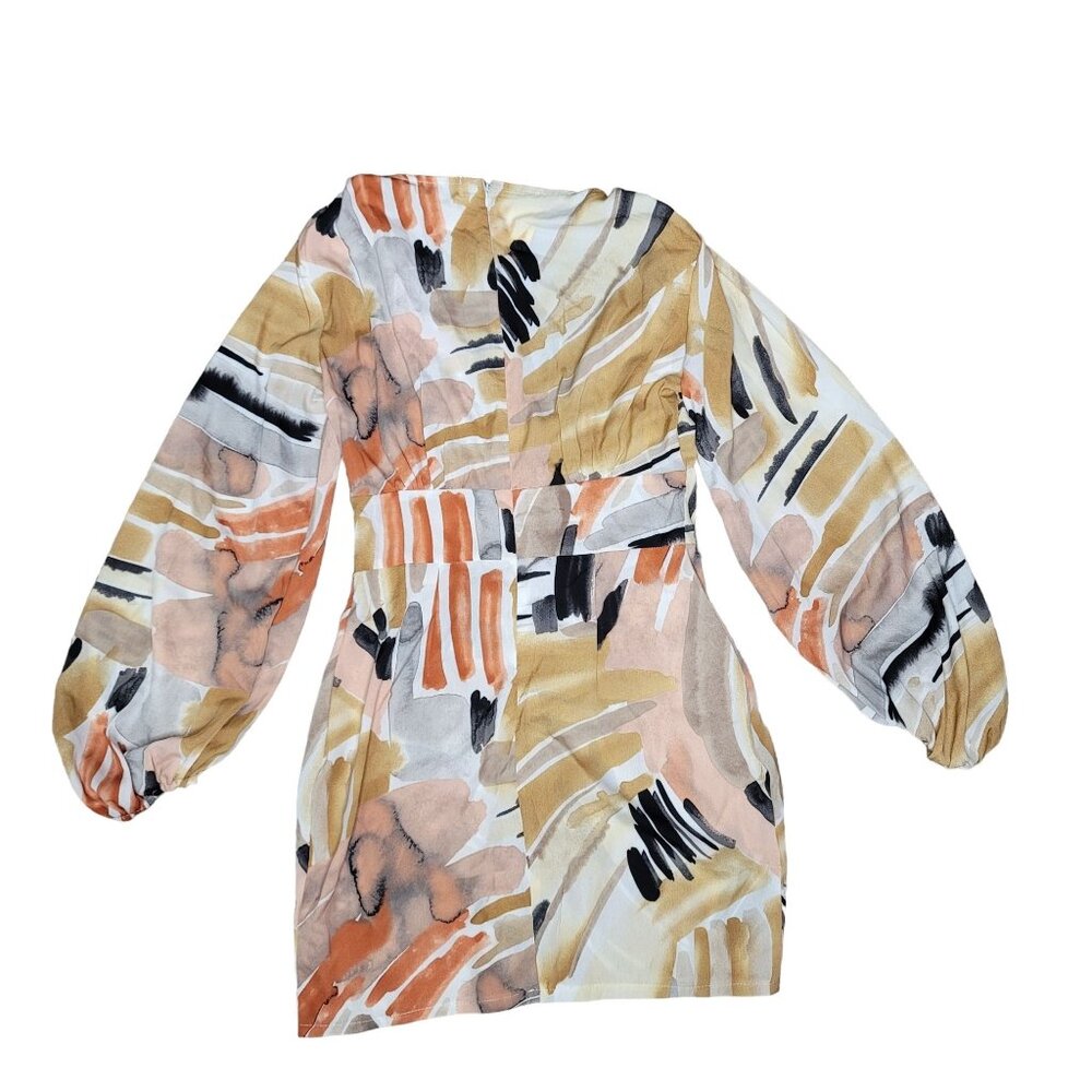 In The Style Nwt Abstract Print Button-Down Dress… - image 4